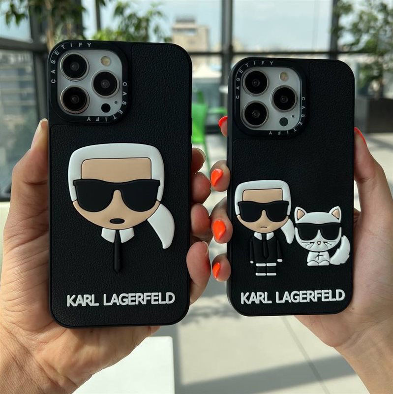 تصویر از قاب آیفون Karl Lagerfeld برجسته