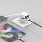 تصویر از شارژر مسافرتی کوچک پرودو همراه با کابل Type-C جمع شونده مدل Porodo Ayuon Mini Travel Charger PD 65W - White PDRYC65D