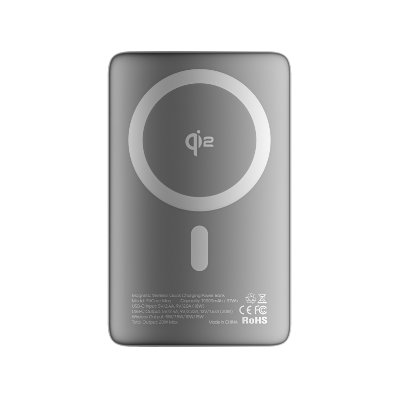 تصویر از پاوربانک مگ سیف گلوریمی مدل Glorimi FitCore Mag Qi2 با ظرفیت 10000 میلی آمپر ساعت