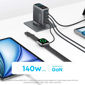 تصویر از آداپتور انکر 140W با 4 پورت GaN مدل B2697