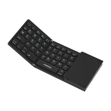 تصویر از کیبورد تاشو Porodo Minima Slim Folding Keyboard With Integrated Numpad & Touchpad