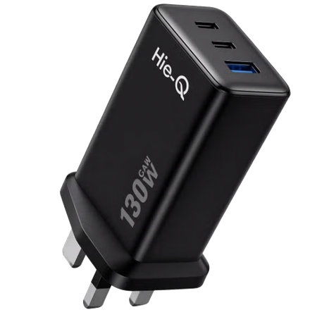 تصویر از آداپتور شارژر دیواری هایکیو Hie Q POWER PD130W 1A2C GaN Charger
