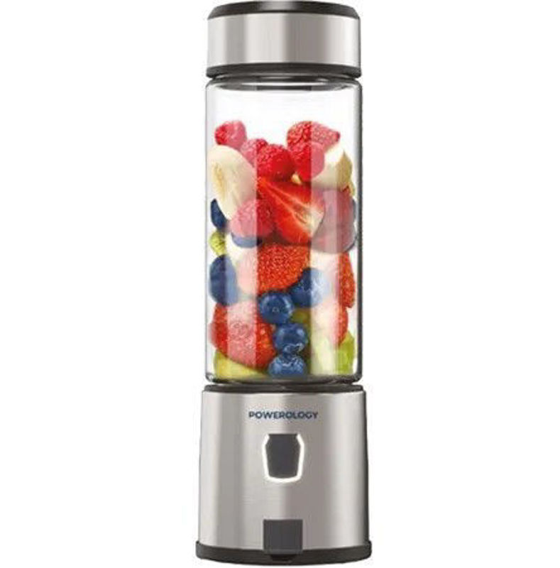 تصویر از شیکر شارژی پاورولوژی مدل Powerology 6-Blade Portable Juicer P6BPJBK گنجایش 450 میلی‌لیتر