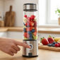 تصویر از شیکر شارژی پاورولوژی مدل Powerology 6-Blade Portable Juicer P6BPJBK گنجایش 450 میلی‌لیتر
