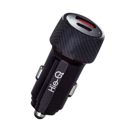 تصویر از شارژر فندکی هایکیو HieQ C1 38W دو پورت USB-A و USB-C
