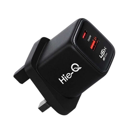 تصویر از شارژر دیواری هایکیو HieQ POWER PD45W GaN دو پورت به همراه کابل