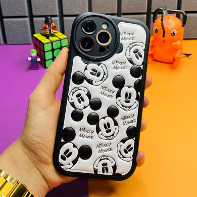 تصویر از قاب آیفون میکی چرمی Micky Mouse